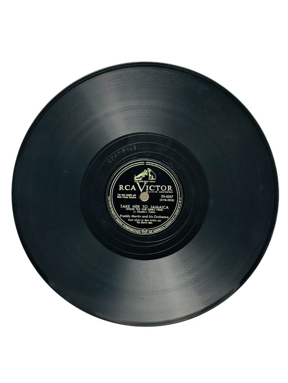 Freddy Martin Take Her To Jamaica 78 RPM 10 Inch Shellac RCA Victor 20-4267 VG+